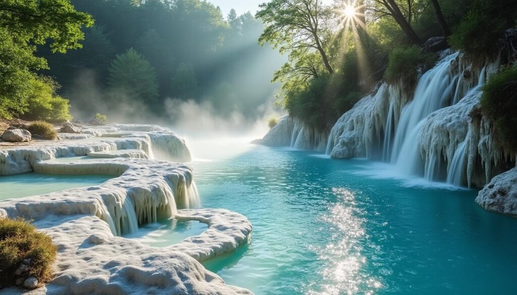 découvrez les bagni di san filippo, des sources chaudes naturelles aux vertus thermales reconnues, idéales pour la détente et le bien-être au cœur de la nature toscane.