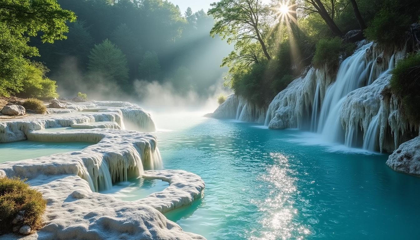 découvrez les bagni di san filippo, des sources chaudes naturelles aux vertus thermales reconnues, idéales pour la détente et le bien-être au cœur de la nature toscane.