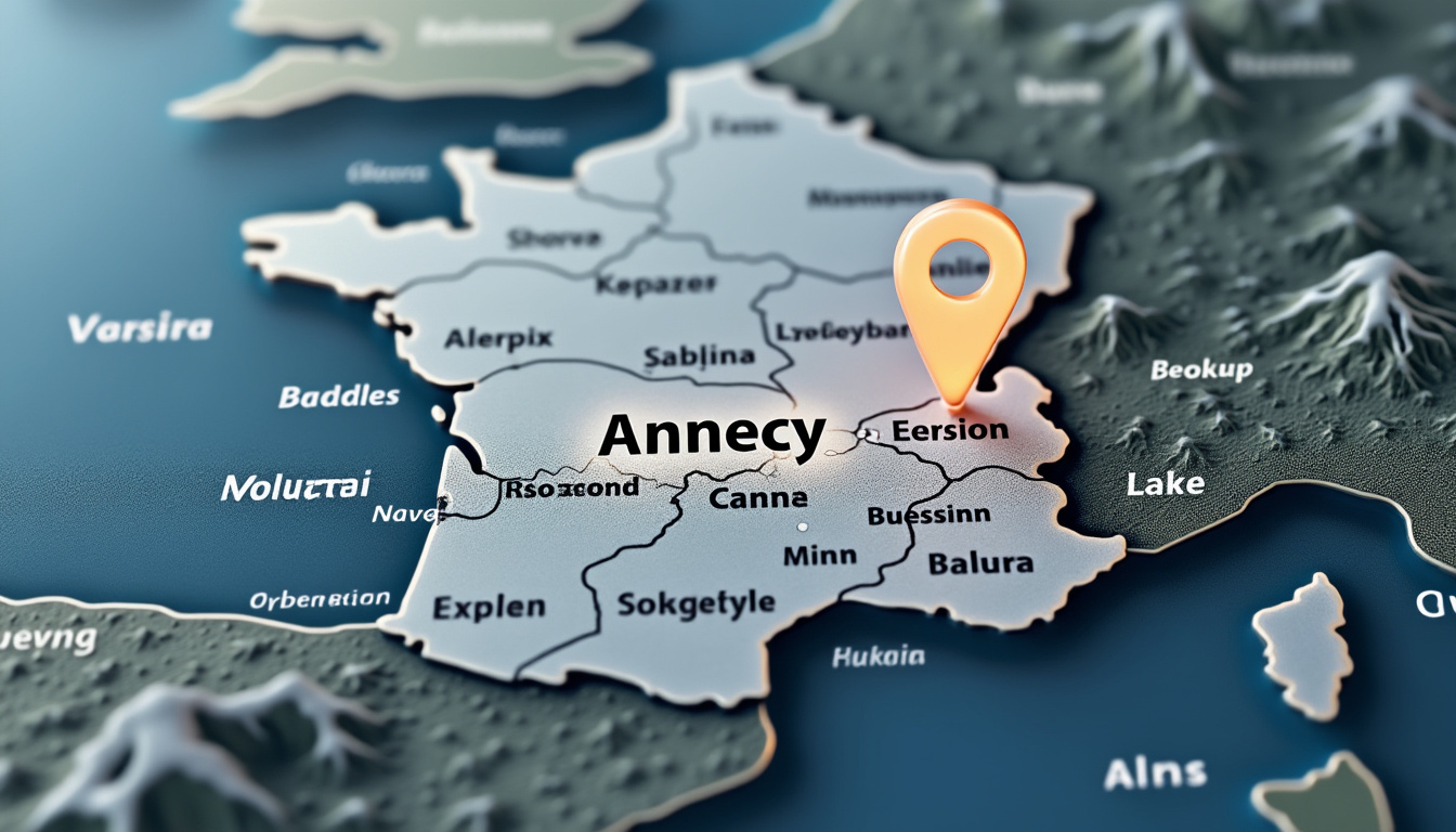 découvrez annecy sur la carte de france : sa localisation précise, ses caractéristiques principales et les informations essentielles à connaître.