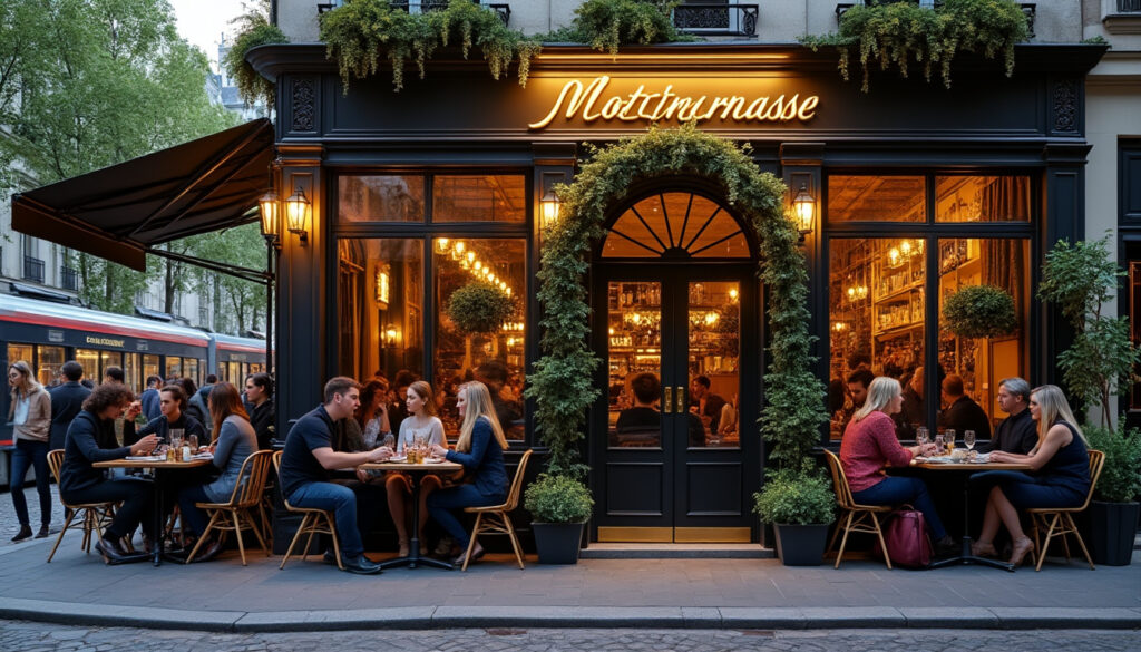 le paris montparnasse est un restaurant convivial situé à proximité de la gare, idéal pour savourer une cuisine traditionnelle dans une ambiance chaleureuse.