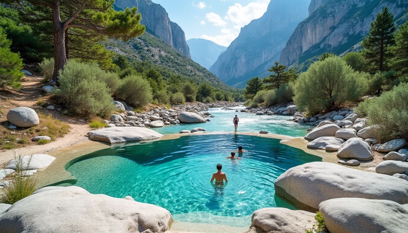 découvrez la piscine naturelle de la vallée du fango en corse : baignade dans des eaux cristallines, randonnée et paysages sauvages au cœur du maquis.