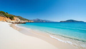 découvrez la plage du grand sperone en corse, un cadre idyllique aux longues étendues de sable blanc et aux eaux cristallines.